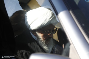 دسته عزاداری روز شهادت حضرت زهرا (س) با حضور آیت الله العظمی وحید خراسانی