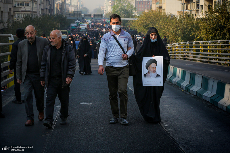 مراسم تشییع پیکرهای مطهر 100 شهید گمنام در تهران-5