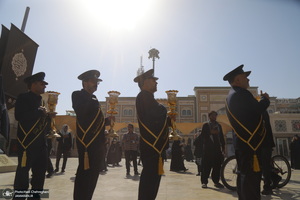 دسته عزاداری خادمین حرم حضرت معصومه (س) در روز شهادت امام رضا (ع)