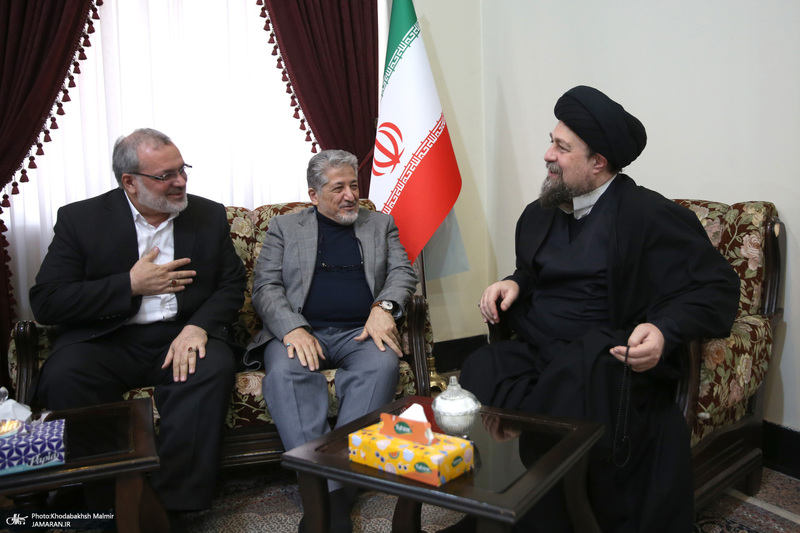 دیدار رئیس دانشگاه آزاد اسلامی و جمعی از معاونین با سید حسن خمینی