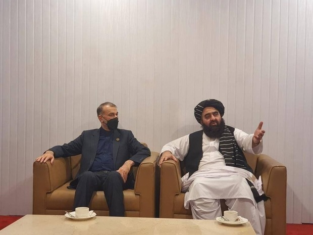 وزیر خارجه طالبان با امیرعبداللهیان دیدار کرد