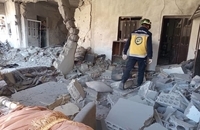 ویرانی در حومه دمشق پس از حمله اسرائیل  (4)