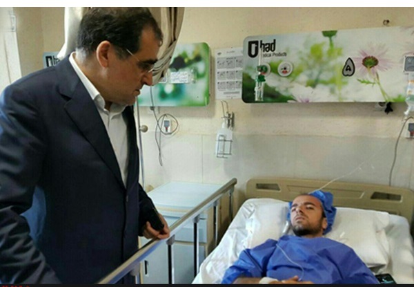 عیادت وزیر بهداشت از مصدومان حوادث تروریستی امروز