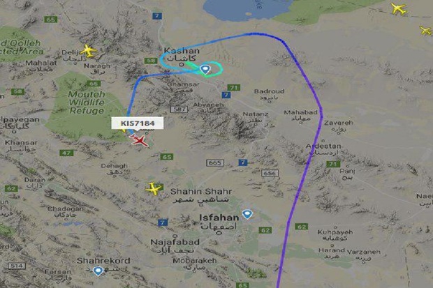 پرواز کیش- کاشان در اصفهان به زمین نشست