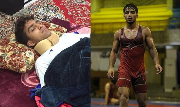 کشتی‌گیر آسیب دیده در خطر فلج شدن
