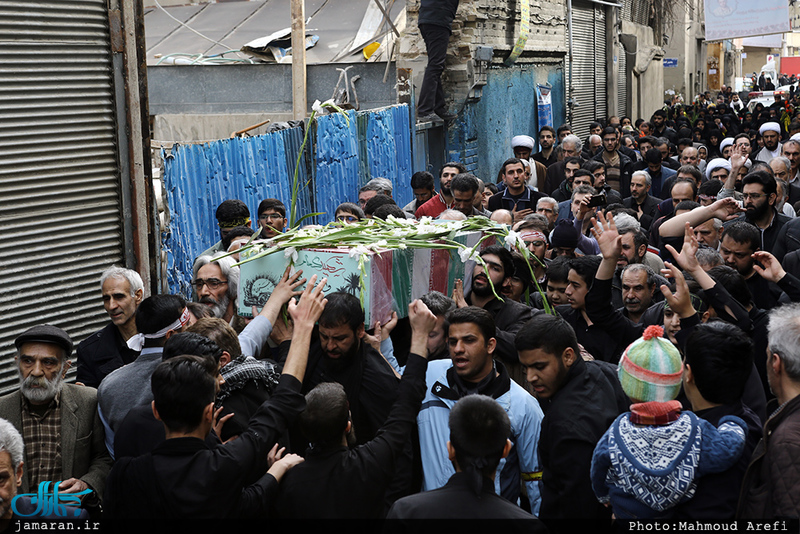 مراسم تشییع و خاکسپاری پیکر مطهر شهید گمنام در حوزه علمیه معیر 