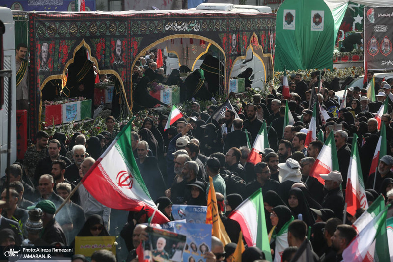 مراسم تشییع شهدای جنگ تحمیلی رژیم صهیونیستی در تهران-1