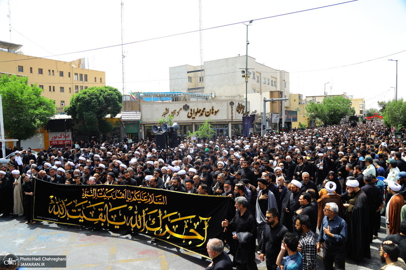 دسته عزای شهادت امام صادق(ع) با حضور آیت الله العظمی وحید خراسانی