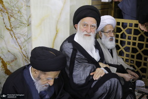 مراسم بزرگداشت رئیس جمهوری و یارانش در حرم حضرت معصومه(س)