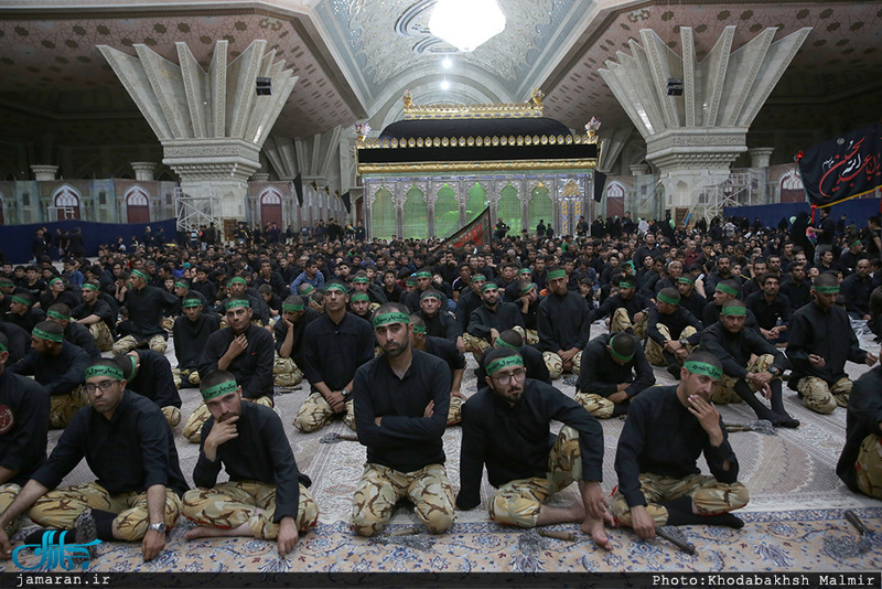 مراسم عزاداری شب تاسوعای حسینی در حرم مطهر امام خمینی (س)