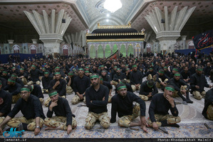 مراسم عزاداری شب تاسوعای حسینی در حرم مطهر امام خمینی (س)