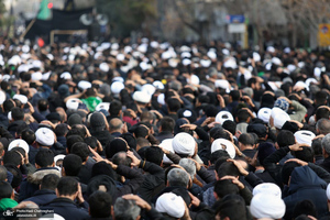 دسته عزاداری روز شهادت حضرت زهرا (س) با حضور آیت الله العظمی وحید خراسانی