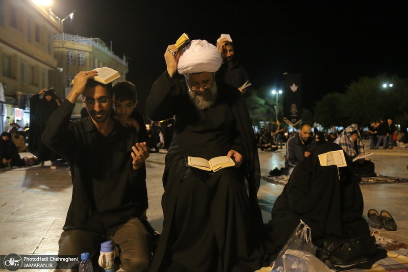 مراسم احیای شب بیست و یکم ماه رمضان در جوار حرم کریمه اهل بیت(س)