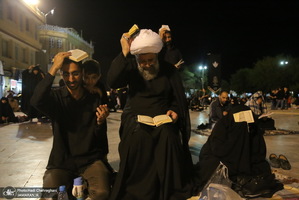 مراسم احیای شب بیست و یکم ماه رمضان در جوار حرم کریمه اهل بیت(س)