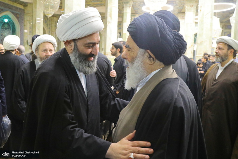 مراسم ترحیم آیت الله نورالله شاه آبادی(ره) در مسجد اعظم قم