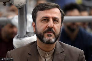 حضور شخصیت‌های سیاسی و مسئولان کشوری و لشکری در مراسم سالگرد ارتحال حضرت امام خمینی (س) -1 - کاظم غریب آبادی