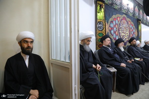 عزاداری شهادت حضرت فاطمه (س) در بیت آیت الله دوستی زنجانی‎