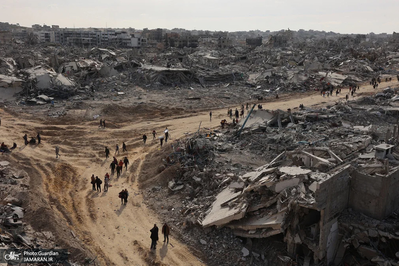 تصاویر هوایی از  ویرانی‌ها و خسارت‌ها در غزه پس از آتش‌بس