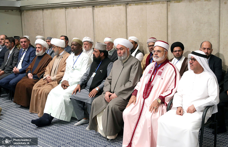 دیدار مسئولان نظام و مهمانان کنفرانس وحدت اسلامی با رهبر معظم انقلاب