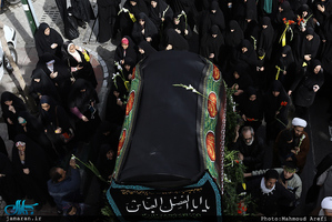 مراسم تشییع و خاکسپاری پیکر مطهر شهید گمنام در حوزه علمیه معیر 