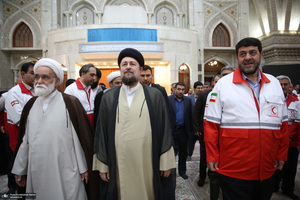 تجدید میثاق رییس و امدادگران جمعیت هلال احمر با ارمان های امام راحل