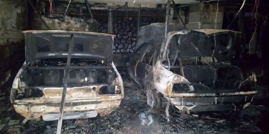 آتش سوزی 3 دستگاه خودرو در پارکینگ در ساختمانی تبریز