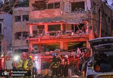 ویرانی گسترده پس از حمله موشکی ایران در سرزمین‌های اشغالی + گزارش تصویری