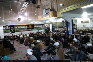 مراسم عزاداری شهات حضرت زهرا(س) در بیت آیت الله العظمی صانعی