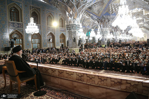 سخنرانی رهبر معظم انقلاب در اجتماع زائران و مجاوران حرم مطهر رضوی