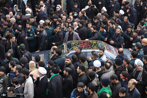 دسته عزاداری روز شهادت حضرت زهرا (س) با حضور آیت الله العظمی وحید خراسانی