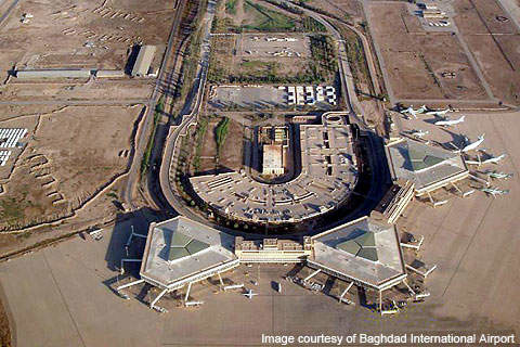 حمله راکتی به اطراف فرودگاه بین‌المللی بغداد