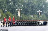 مراسم رژه نیروهای مسلح چین به مناسبت هشتادمین سال پایان جنگ جهانی با حضور پزشکیان رئیس جمهور ایران (4)