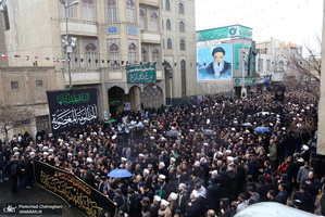 دسته عزاداری روز شهادت حضرت زهرا(س) با حضور آیت الله العظمی وحید خراسانی