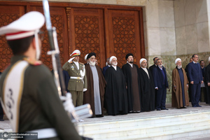 تجدید میثاق رئیس قوه قضائیه و مسئولان عالی قضایی با آرمان‌های حضرت امام خمینی (س)