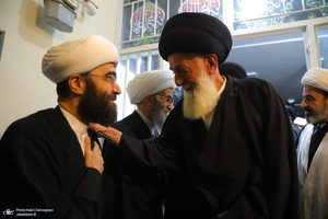 عزاداری شهادت حضرت فاطمه (س) در بیت آیت الله دوستی زنجانی‎