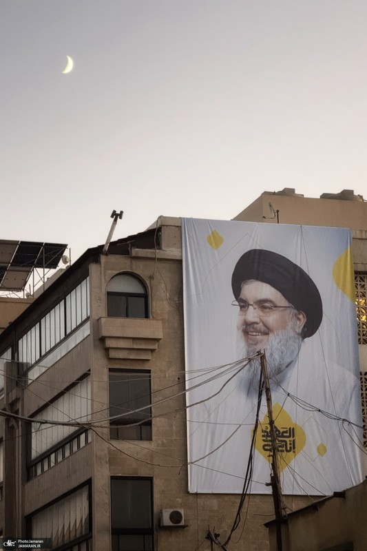 حضور علی لاریجانی در مراسم اولین سالگرد شهادت سید حسن نصرالله (ره)