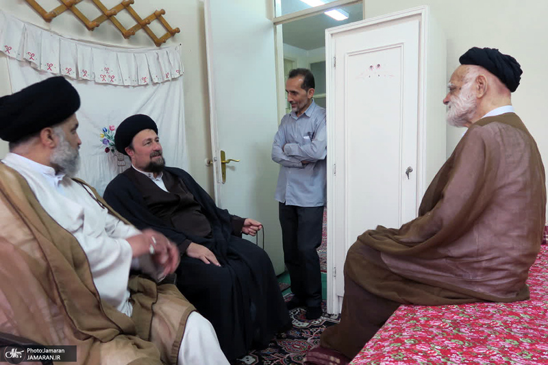 آخرین دیدار سید حسن خمینی با مرحوم آیت الله موسوی تهرانی (ره)
