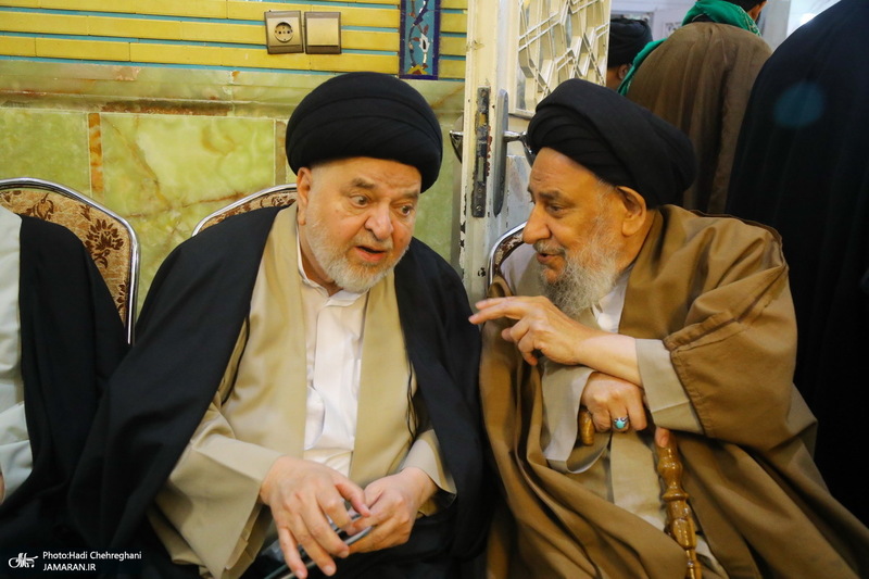 مراسم چهلمین روز درگذشت مرحوم آیت الله سید هادی سیستانی در قم‎