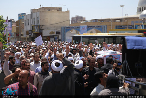 مراسم تشییع پیکر مطهر شهید حمله تروریستی اخیر حجت الاسلام تقوی در قم