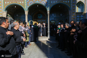 دسته عزاداران فاطمی به دعوت آیت الله العظمی صافی گلپایگانی