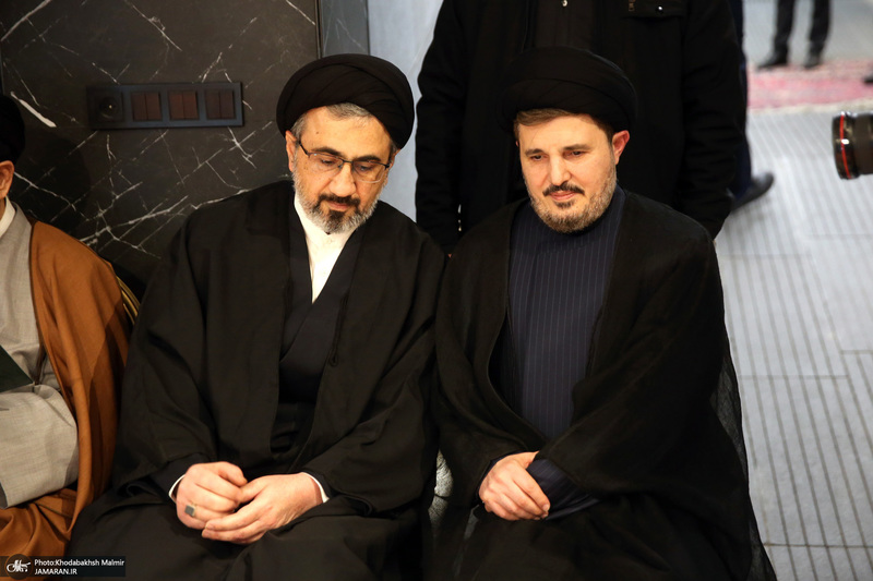 حضور سید حسن خمینی در منزل آیت الله امام جمارانی