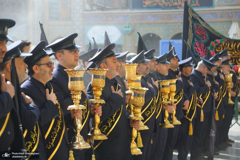 مراسم عزاداری خادمان حرم حضرت معصومه (س) در روز شهادت امام موسی کاظم (ع)‎