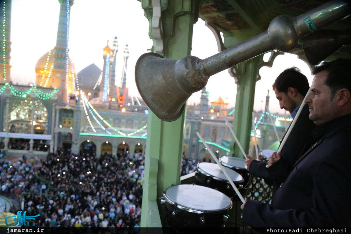 نقاره نوازی به مناسبت فرارسیدن عید سعید فطر در حرم مطهر رضوی