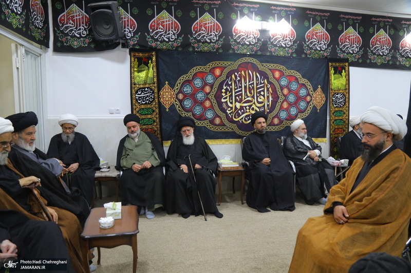 عزاداری شهادت حضرت فاطمه (س) در بیت آیت الله دوستی زنجانی‎