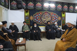 عزاداری شهادت حضرت فاطمه (س) در بیت آیت الله دوستی زنجانی‎