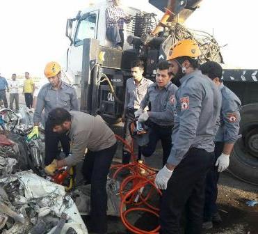 حادثه رانندگی در کنار گذر شمالی اراک یک کشته به جا گذاشت