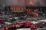 آتش سوزی مهیب در یکی از بزرگترین مراکز خرید مسکو 