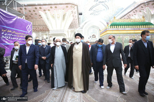 دیدار رئیس و اعضای جمعیت هلال‌احمر  با سید حسن خمینی