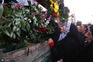 تشییع پیکر شهدای مدافع حرم در شهرک شهید محلاتی