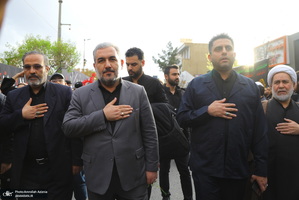 دسته عزاداری شهادت حضرت علی (ع) با حضور آیت‌الله العظمی وحید خراسانی